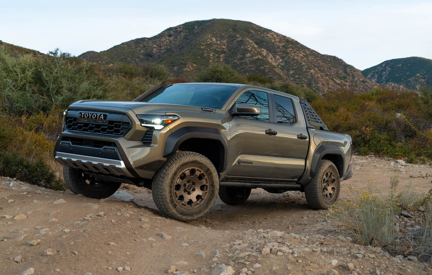 2024 Toyota Tacoma Trailhunter off-roading at the Cleghorn Trail in Southern California